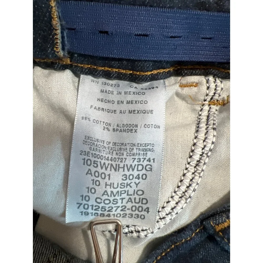 Wrangler Boys Classic Bootcut Jeans 10 Husky Dark Wash Premium‎ Quality Denim